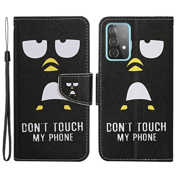Wonderland Samsung Galaxy A53 5G Flippetui - Don't Touch My Phone Black