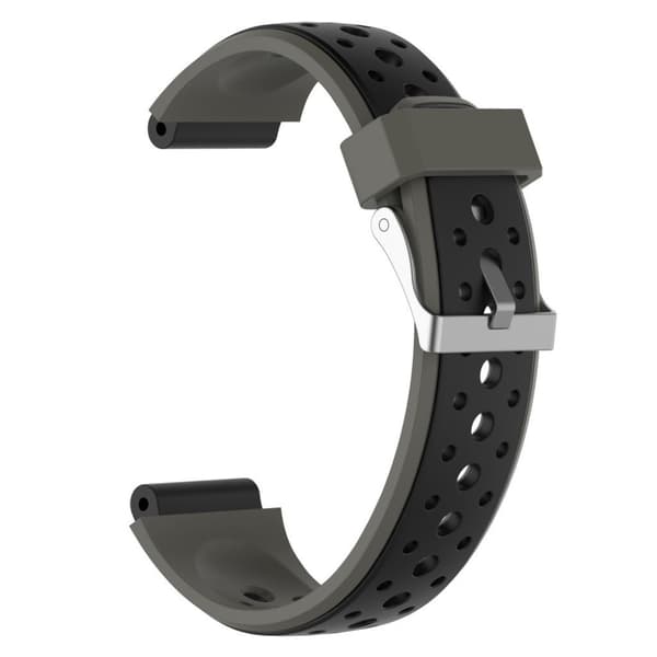 Huawei Kid Watch K3 Pro kaksivärinen silikonikellonauha - Musta / Harmaa Black