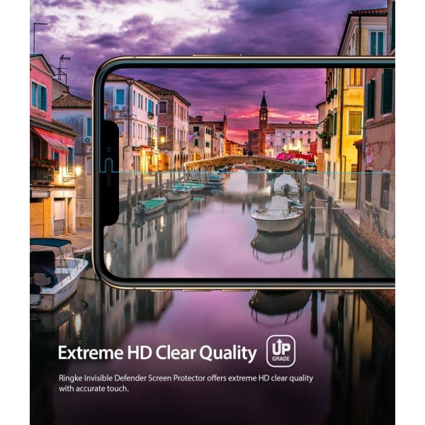 Ringke DualEasyFULL skærmbeskytter til iPhone XS Max - Klar Transparent