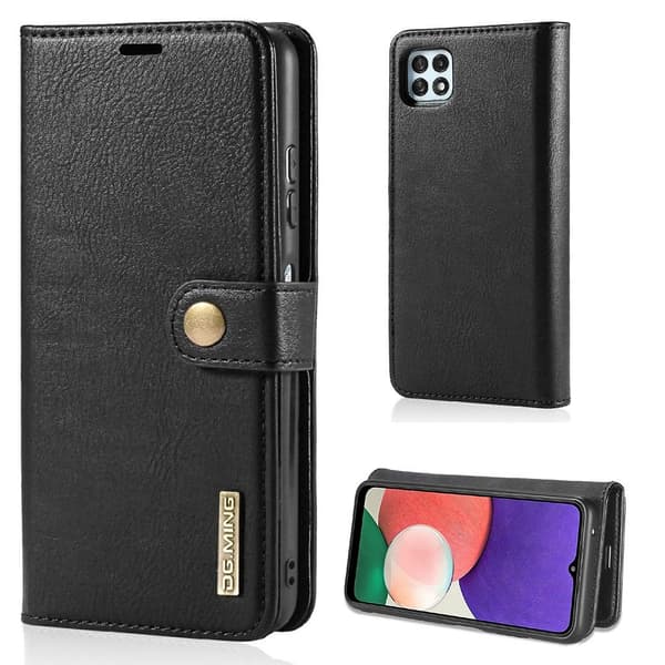DG.Ming Samsung Galaxy A22 5G 2-in-1 Lompakko Suojakotelo - Musta Black