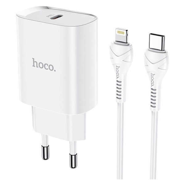 N14 Smart Charging yhden portin PD20W laturisarja (Type-C to Lightning) (EU) - Valkoinen White