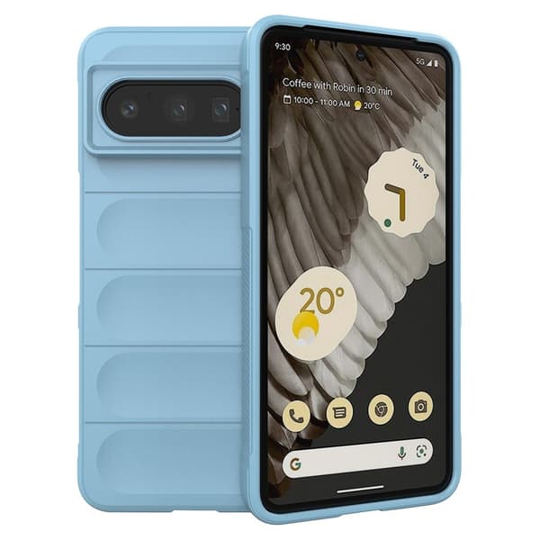 Deksel med mykt grep for Google Pixel 8 Pro - Babyblå Blue
