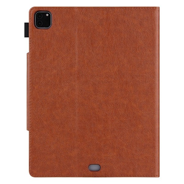 iPad Pro 12.9 (2021) / (2020) / (2018) PU-nahkainen läppäkotelo korttipaikoilla - Ruskea Brown