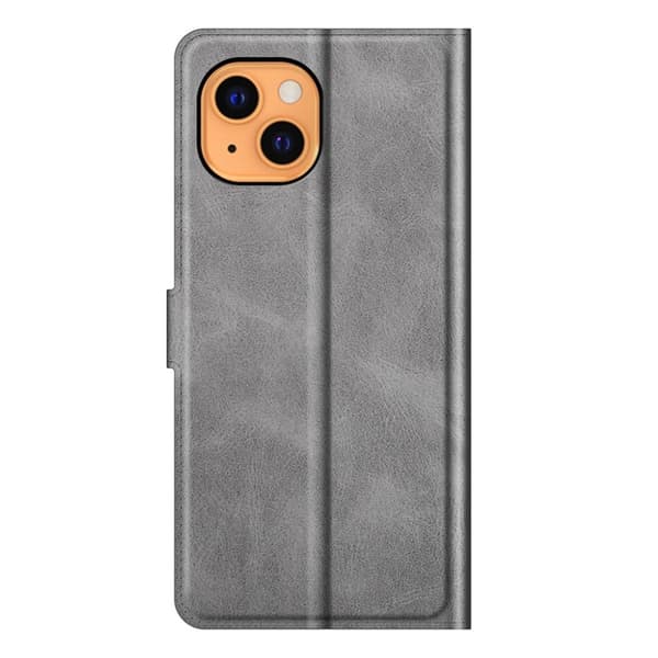 Lompakko Nahkakotelo For iPhone 13 - Harmaa Silver grey