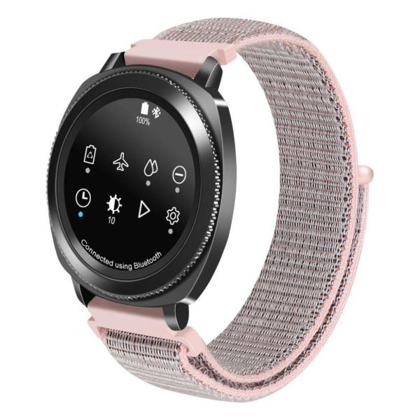 Samsung Galaxy Watch (46mm) erstatnings urrem i nylon med velkro lukning - Lyserød Pink