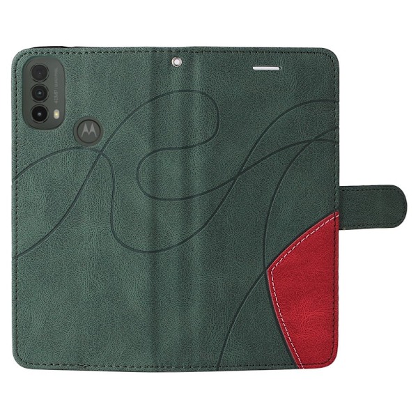 Tekstureret Læder Etui med Strop TilMotorola Moto E30 / E40 / E20 - Grøn Green