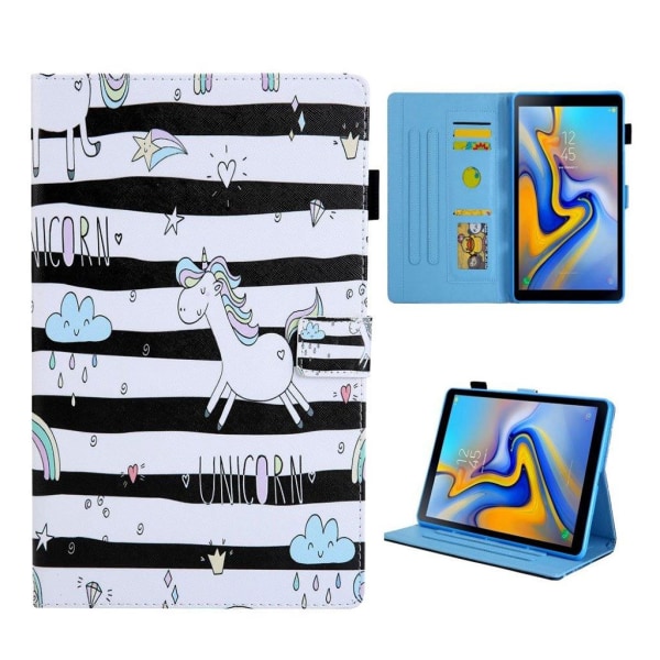 Samsung Galaxy Tab S5e pattern multi-angle leather case - Unicor multifärg