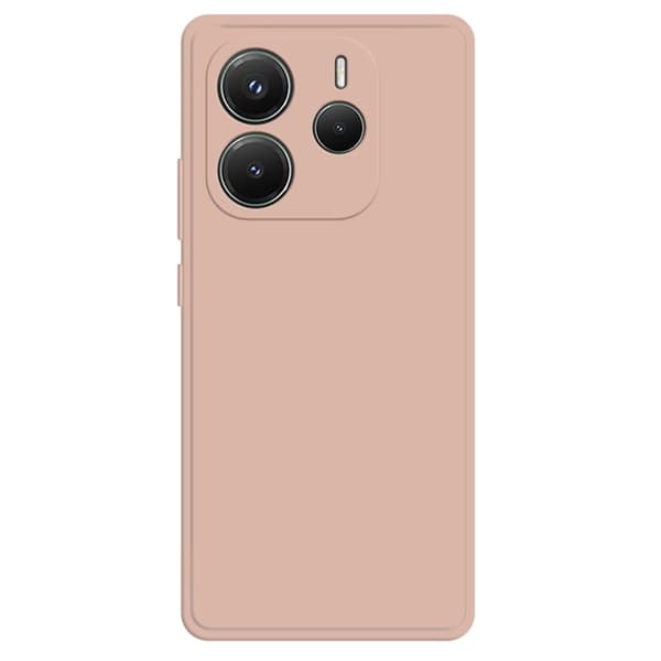 Xiaomi Redmi Note 14 5G Fleksibelt etui Rett kantbeskyttelse Telefondeksel - Rosa Pink