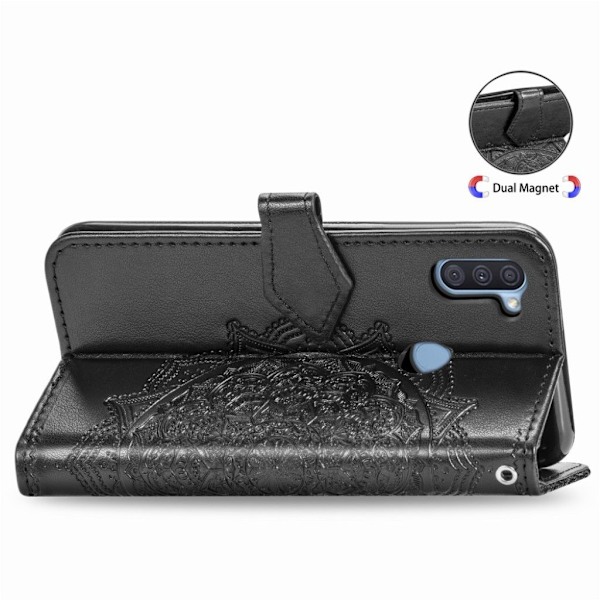 Mandala Samsung Galaxy A11 Flip etui - Sort Black