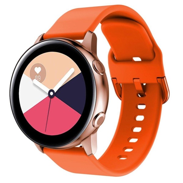 22mm Universal simple silicone watch band - Orange Orange