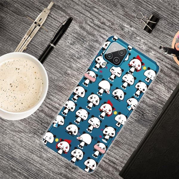 Deco Samsung Galaxy A12 5G kotelot - Söpö Pandat Multicolor