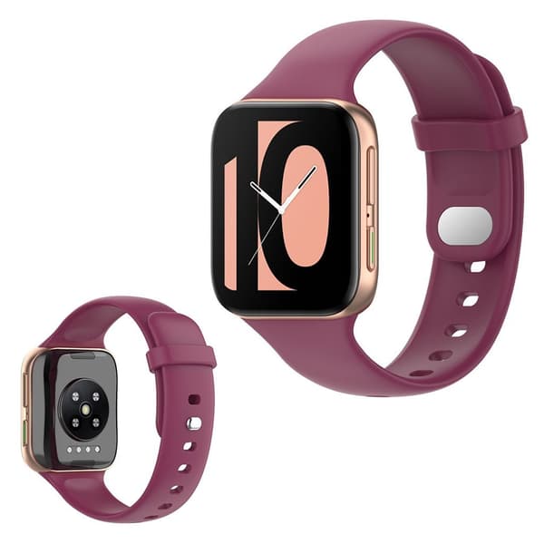 Oppo Watch (41mm) simple silikone rem - vinrød Red