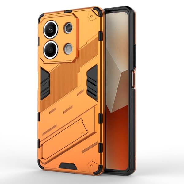 Støtsikkert hybriddeksel med et moderne preg for Xiaomi Redmi Note 13 5G  - Oransje Orange