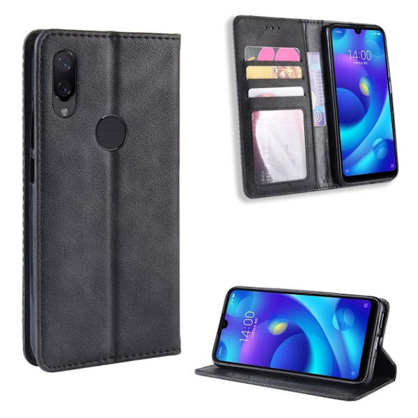 Bofink Vintage Xiaomi redmi Note 7 / Note 7 Pro / Note 7S læretui - Svart Black