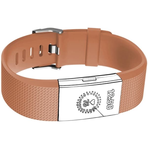 Fitbit Charge 2 klokkereim i silikon - brun Brown