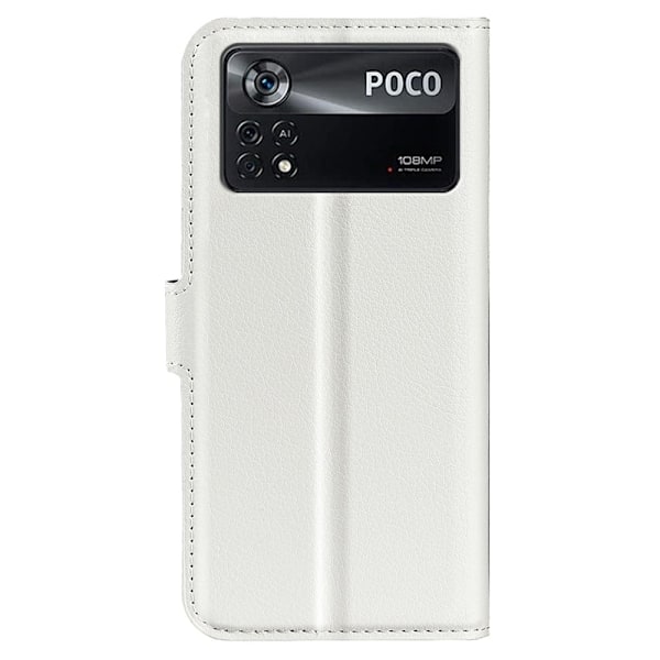 Classic Xiaomi Poco X4 Pro 5G flip kuoret - Valkoinen White