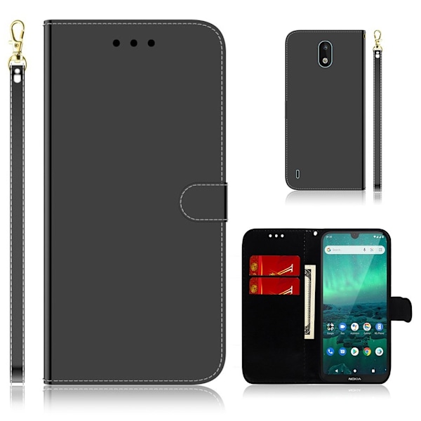 Mirror Nokia 1.3 flip-etui - Svart Black