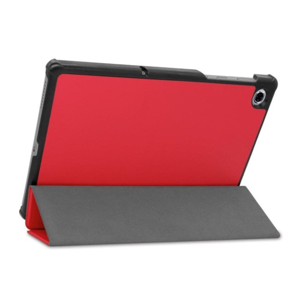 Lenovo Tab M10 FHD Plus durable tri-fold leather case - Red Röd