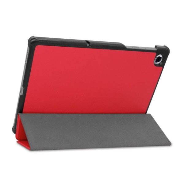 Lenovo Tab M10 FHD Plus Holdbart Tre-fold Læder Etui - Rød Red