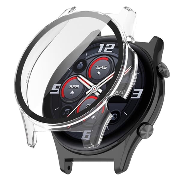 Honor Watch GS 3 cover with tempered glass screen protector - Transparent Transparent