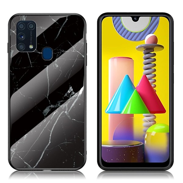 Fantasy Marmor Samsung Galaxy M31 skal - Svart Svart