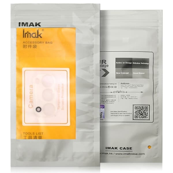 IMAK iPhone 13 Pro Max kameralinsskydd av härdat glas + linslock Transparent