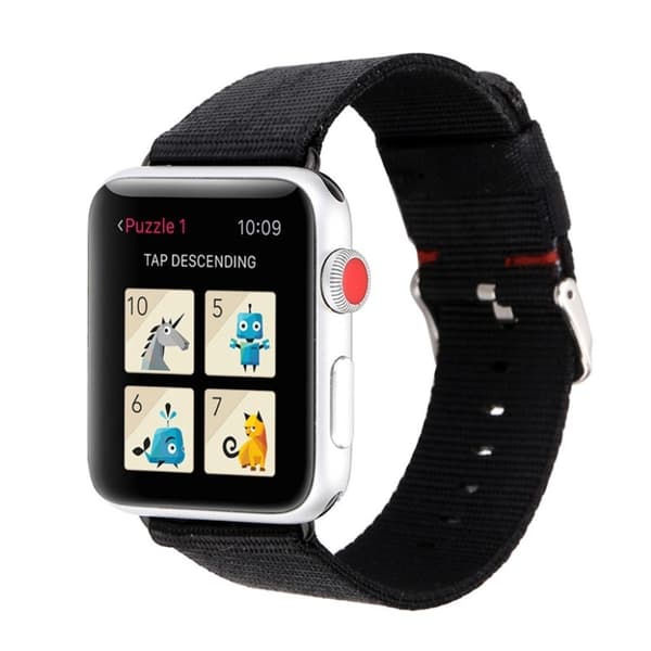 Apple Watch Series 5 40mm nylon Urrem - Sort Black