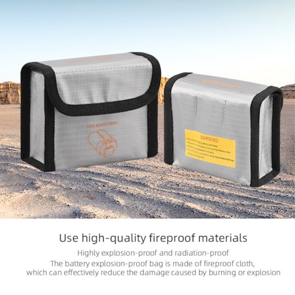 DJI Mavic Mini battery stötsäker storage väska - Size: 8.5 x 6.5 x 5cm Vit
