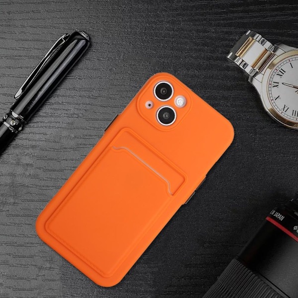 Card Holder Suojakuori For iPhone 13 - Oranssi Orange