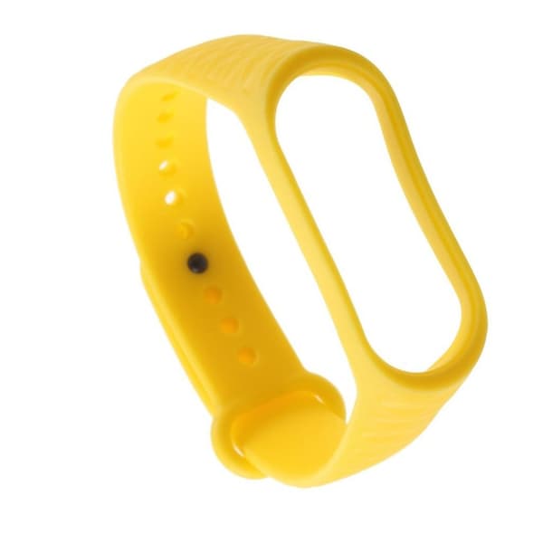 Xiaomi Mi Band 3 klockarmband romb textur sport silikon - Gul Gul