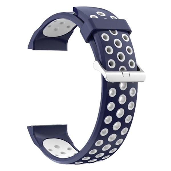 Dubbelfärgat klockarmband i silikon för Huawei Watch GT Cyber - Midnattsblå / Vit Blå