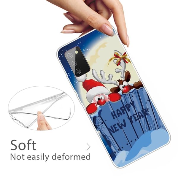 Juleetui til Samsung Galaxy A03s - Hemmelig Julemand Og Rensdyr Multicolor
