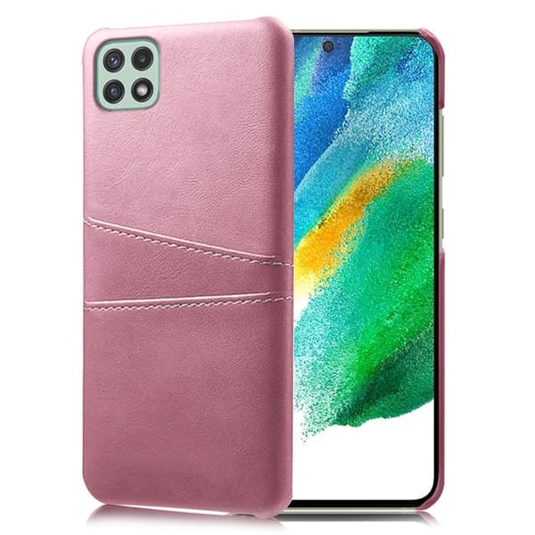 Dual Card Etui Samsung Galaxy S21 FE - Rødguld Pink
