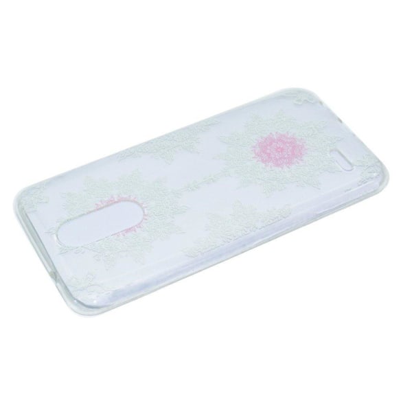 LG K10 2017 gel-etui med mønster - Blomstermønster White