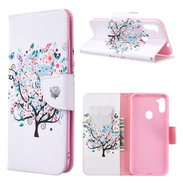 Wonderland Samsung Galaxy A11 / M11 etui - Kukkainen Puu Multicolor