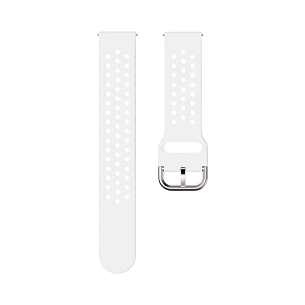 20 mm universal urrem i åndbar silikone - Hvid White