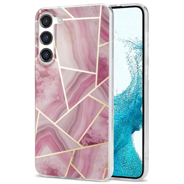 Marble Samsung Galaxy S23 Plus Etui - Lyserød Pink