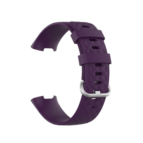 Fitbit Charge 3 / 4 holdbart urrem - Mørkelilla Purple