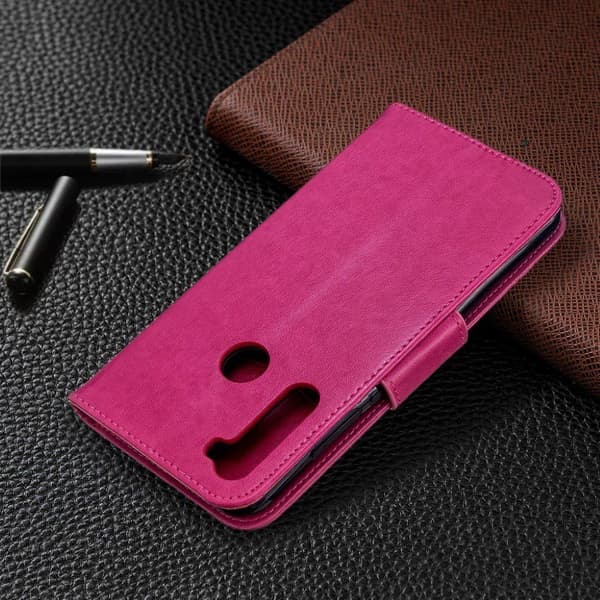 Butterfly läder Xiaomi Redmi Note 8T fodral - Rosa Rosa