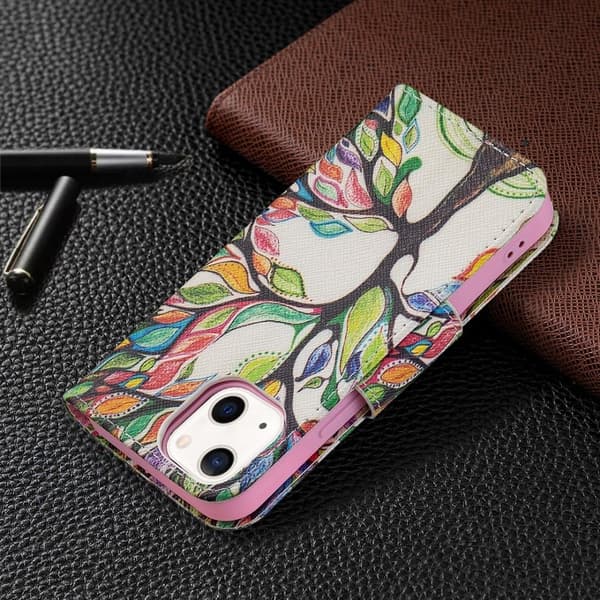 Wonderland iPhone 13 flip etui - Livstræ Multicolor