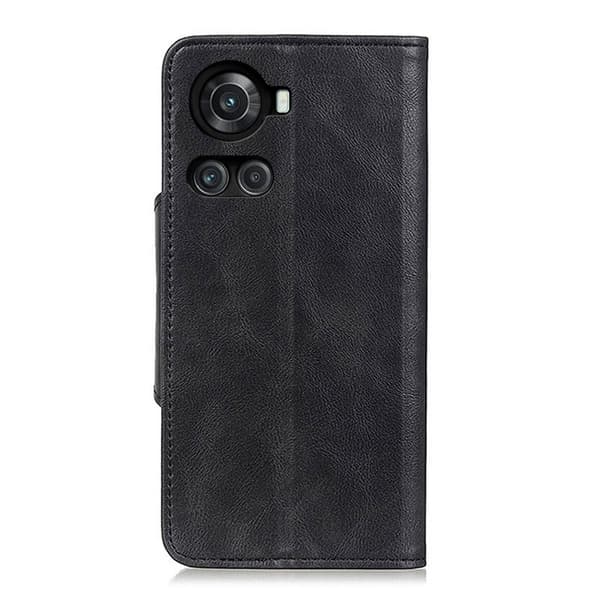 Alpha OnePlus 10R / OnePlus Ace flip etui i lær - Svart Black