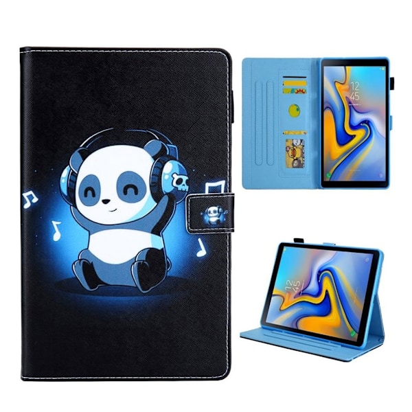 Samsung Galaxy Tab S5e mønstret og flervinklet lædercover - sød panda Multicolor