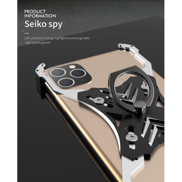 R-JUST Seiko Spy Alu Bumper - iPhone 11 Pro - Sort Gold