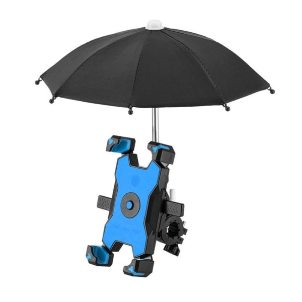 Universellt roterbart cykelfäste för telefon med minisolskyddspa Blå
