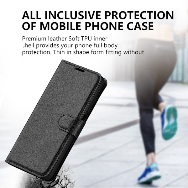 Klassisk Honor X8a Flip Etui - Sort Black