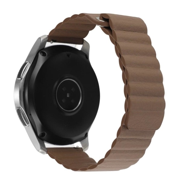 20 mm universellt klockarmband i äkta läder - Kaffe Brun