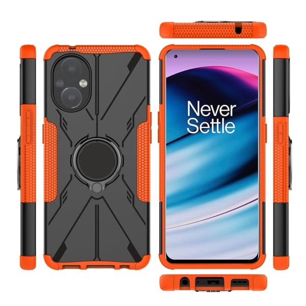 Kickstand-deksel med magnetisk ark for OnePlus Nord N20 5G - Oransje Orange