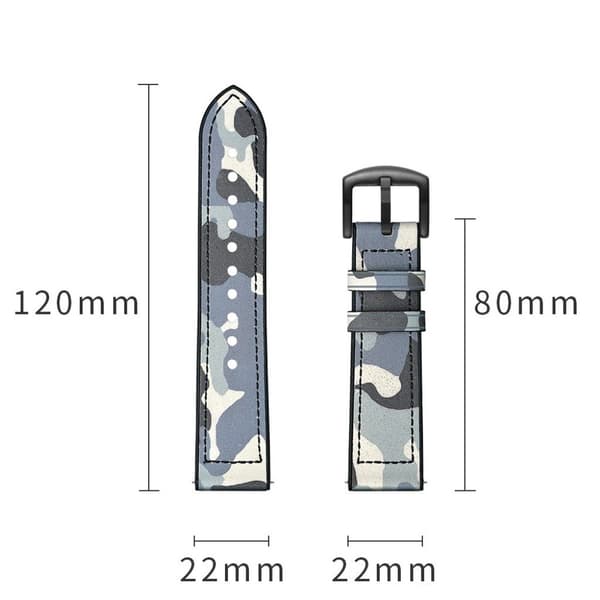 Samsung Galaxy Watch (46mm) klockarmband i konstläder - Kamouflage Blå Blå