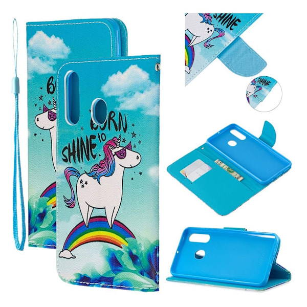 Wonderland Samsung Galaxy A60 kotelot - Suloinen Yksisarvinen Multicolor