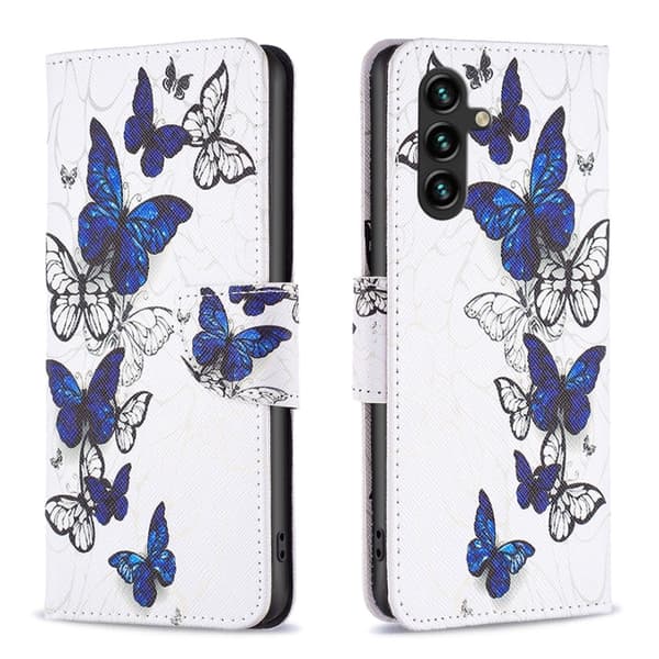 Wonderland Samsung Galaxy A35 flip etui - Sommerfugle Blue